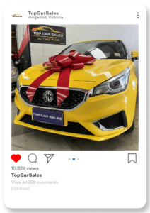 Happy customer buying a used car in Melbourne.